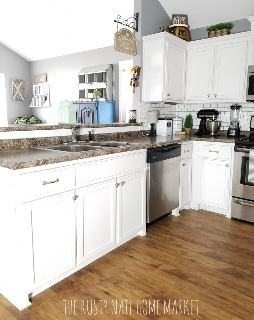 $62 Painted Kitchen Cabinets Makeover