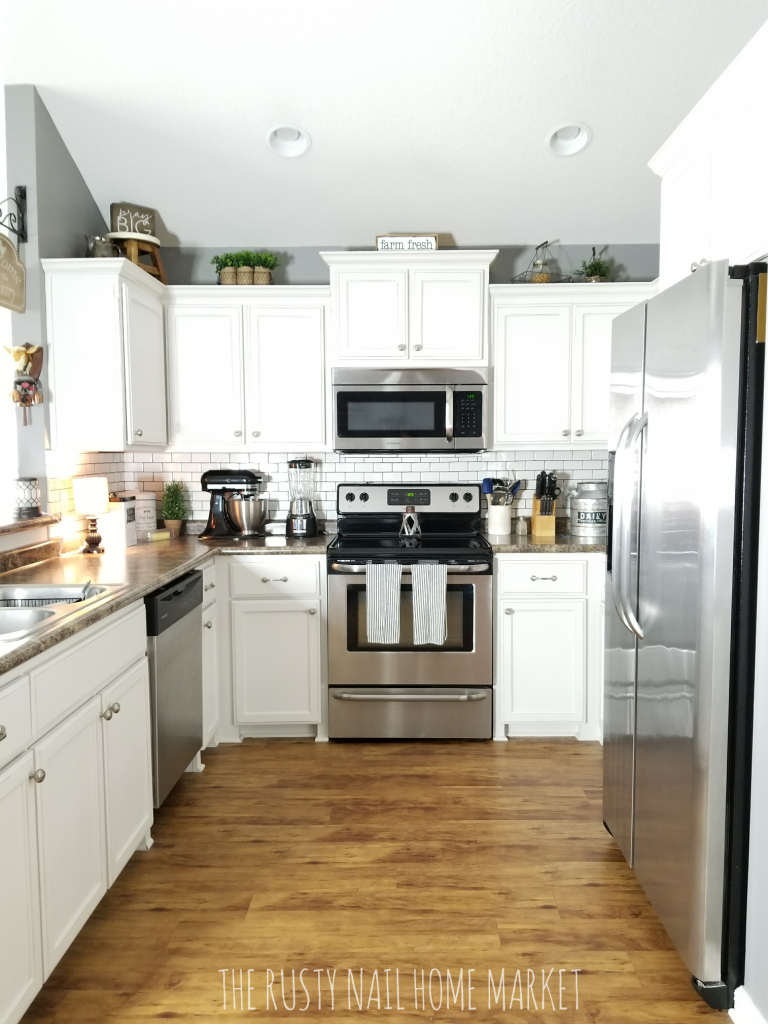 $62 Painted Kitchen Cabinets Makeover