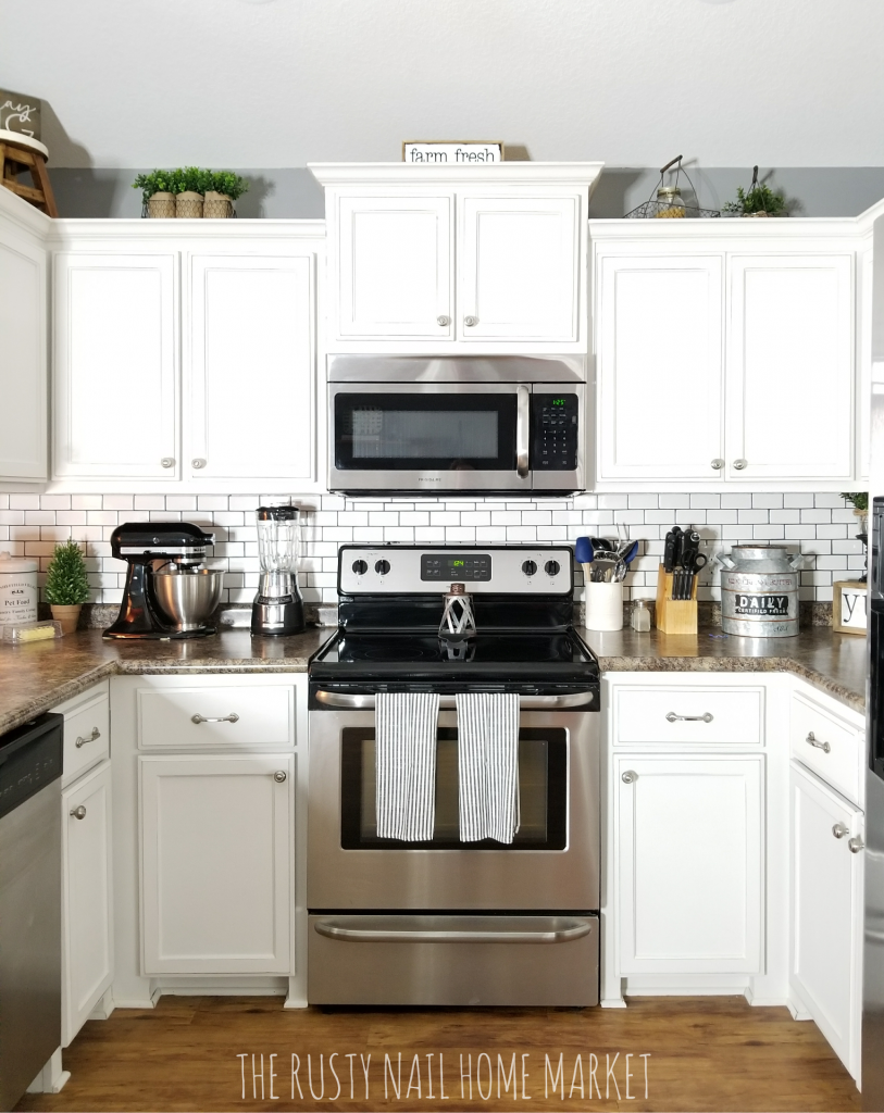 $62 Painted Kitchen Cabinets Makeover