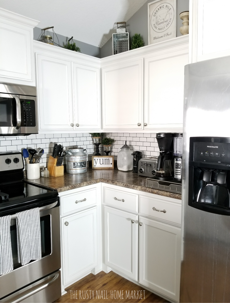 $62 Painted Kitchen Cabinets Makeover