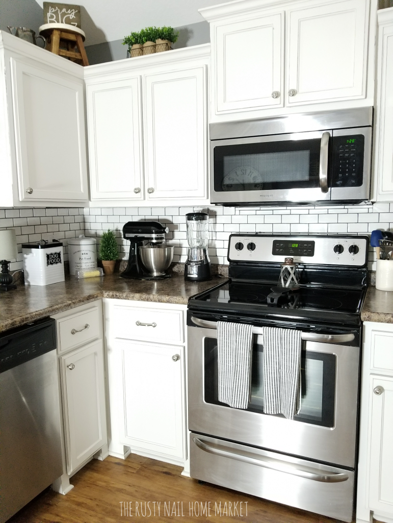 $62 Painted Kitchen Cabinets Makeover