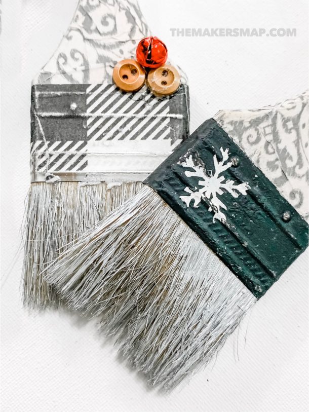 How to make DIY Paint Brush Ornaments for your Christmas Tree