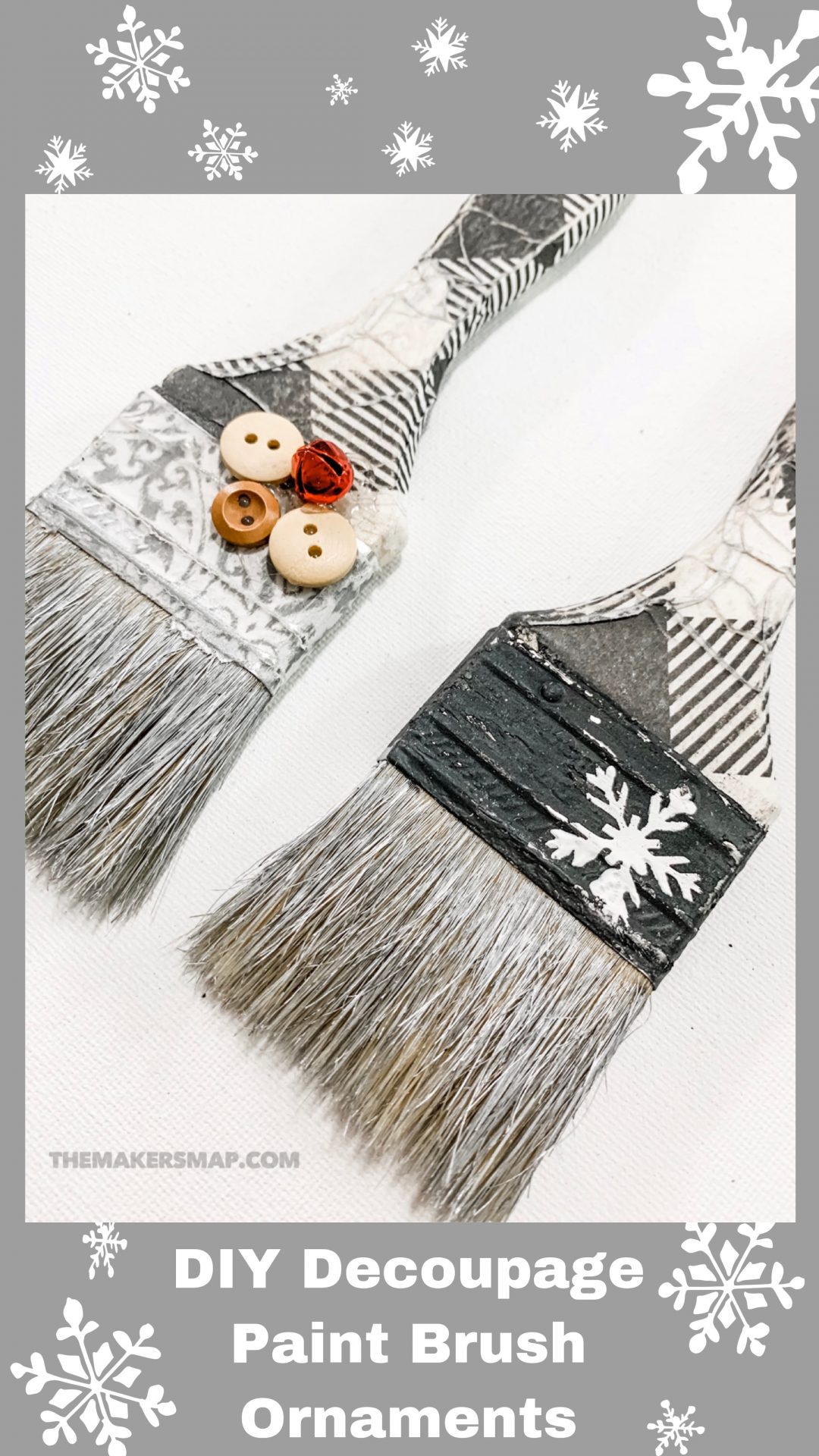 How to make DIY Paint Brush Ornaments for your Christmas Tree