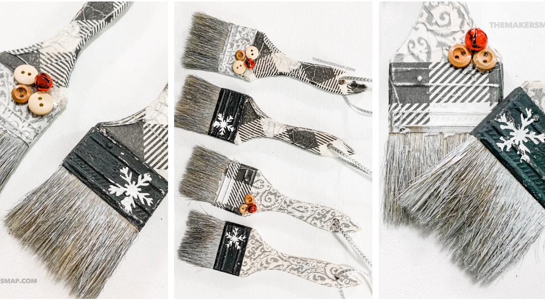 How to make DIY Paint Brush Ornaments for your Christmas Tree