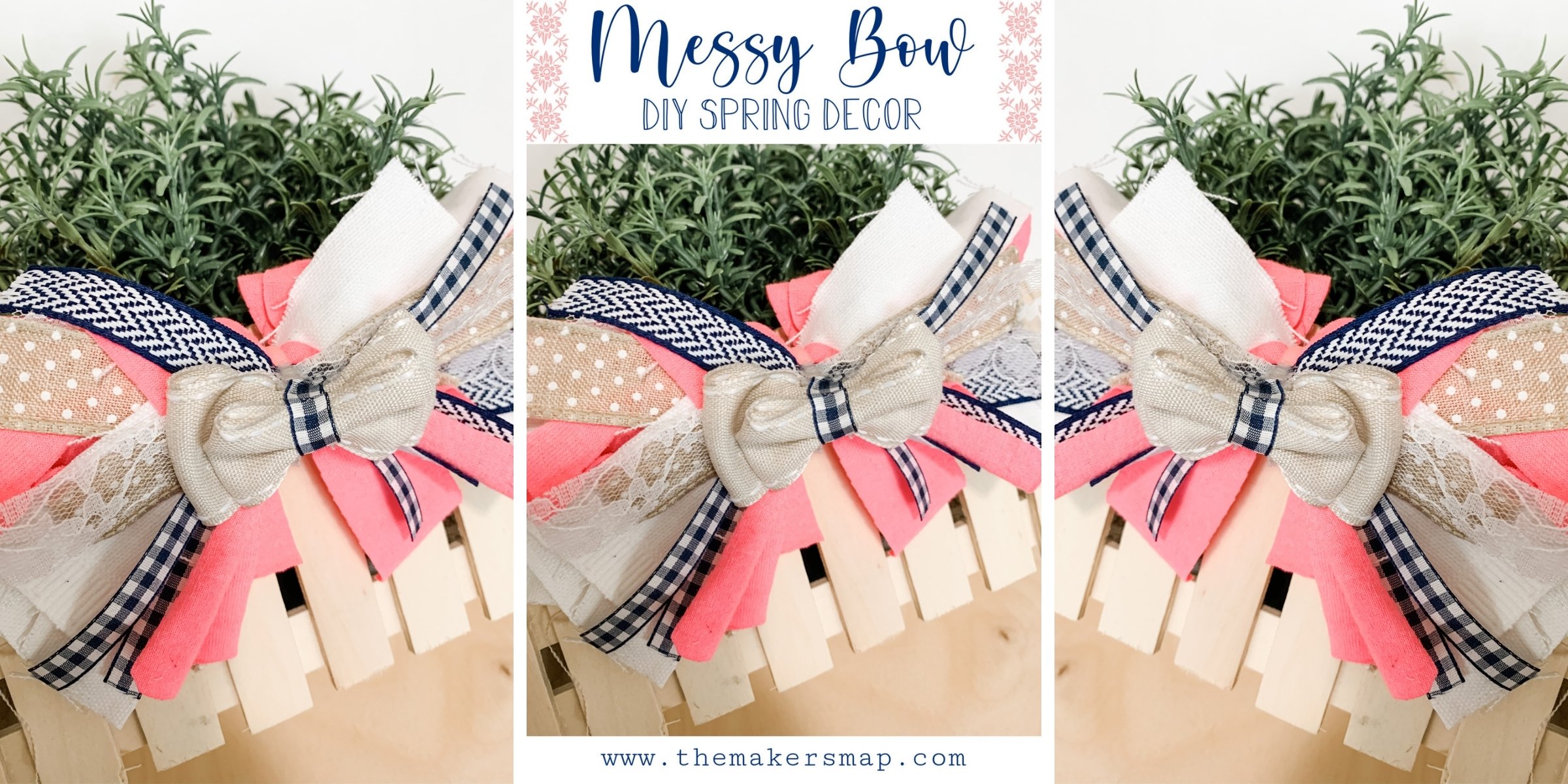 Navy and Burlap Bow, Summer to Fall Wreath Mixed Ribbon Bow, Fall