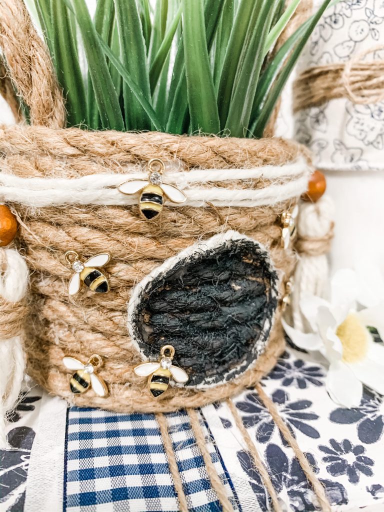 Dollar Tree Bee Skep Basket