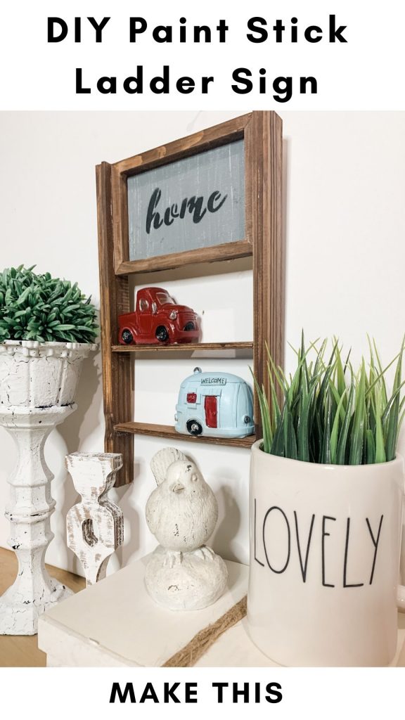 DIY Paint Stick Ladder Sign Decor