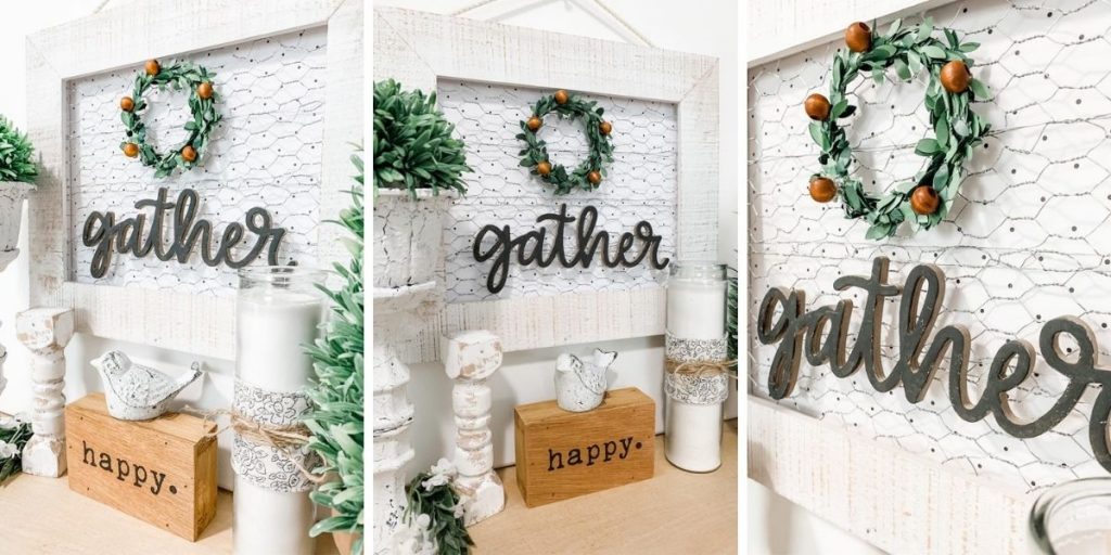 farmhouse gather chicken wire diy