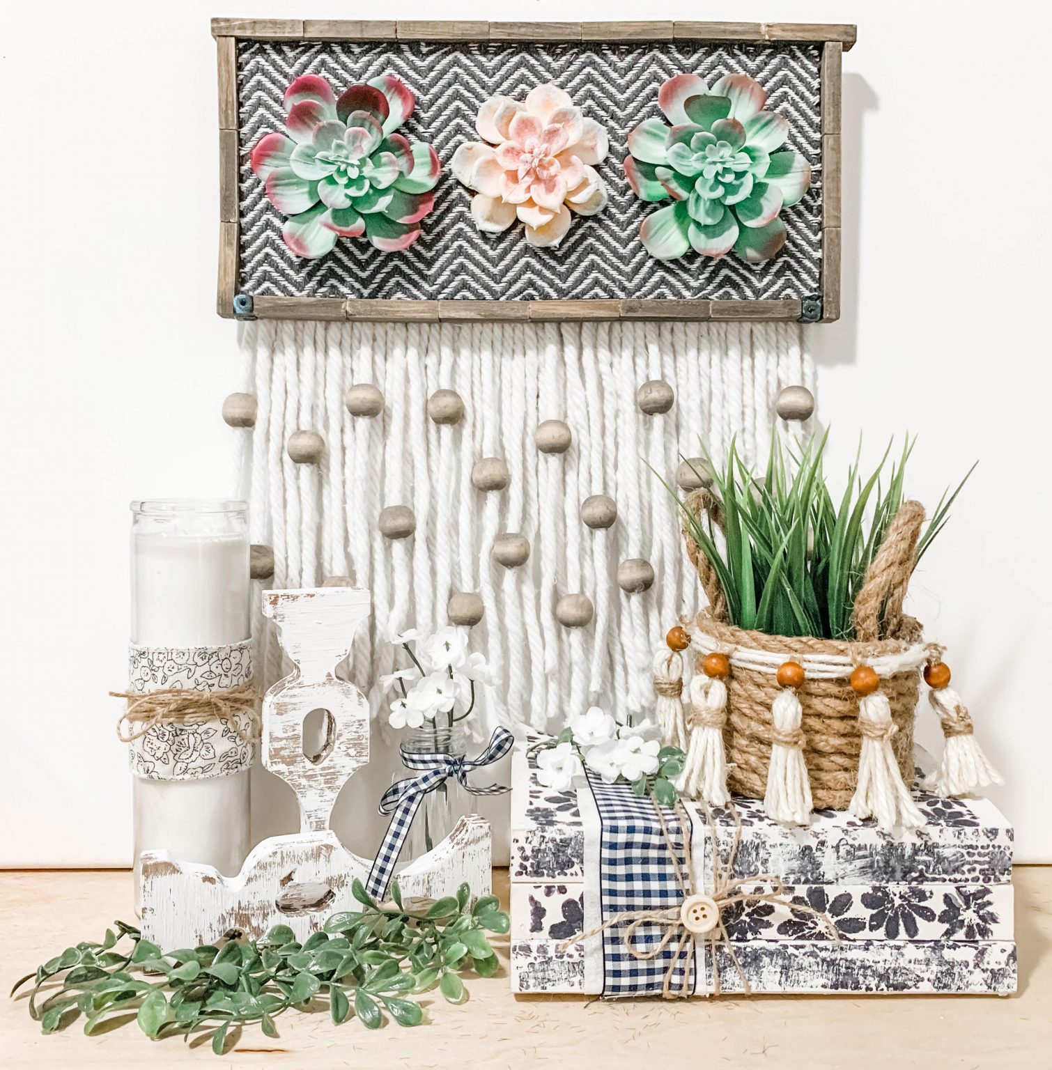 Dollar Tree Boho Farmhouse DIY Farmhouse Style DIY's