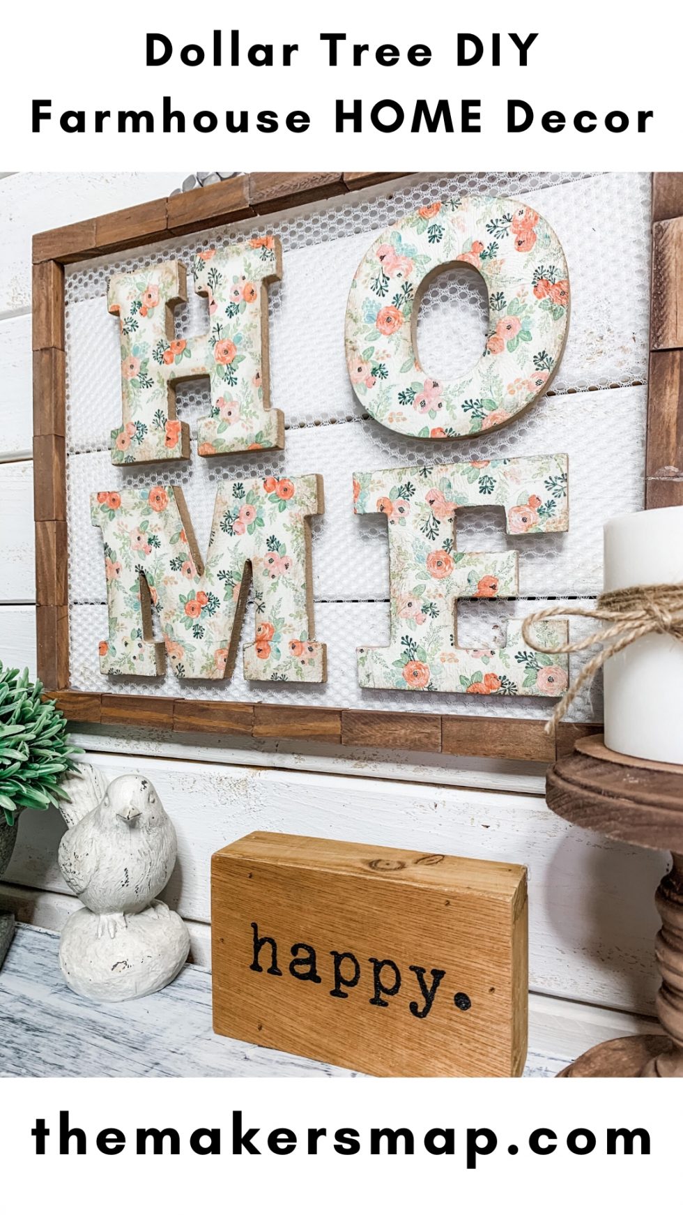 EASY Dollar Tree DIY Farmhouse Home Decor Craft