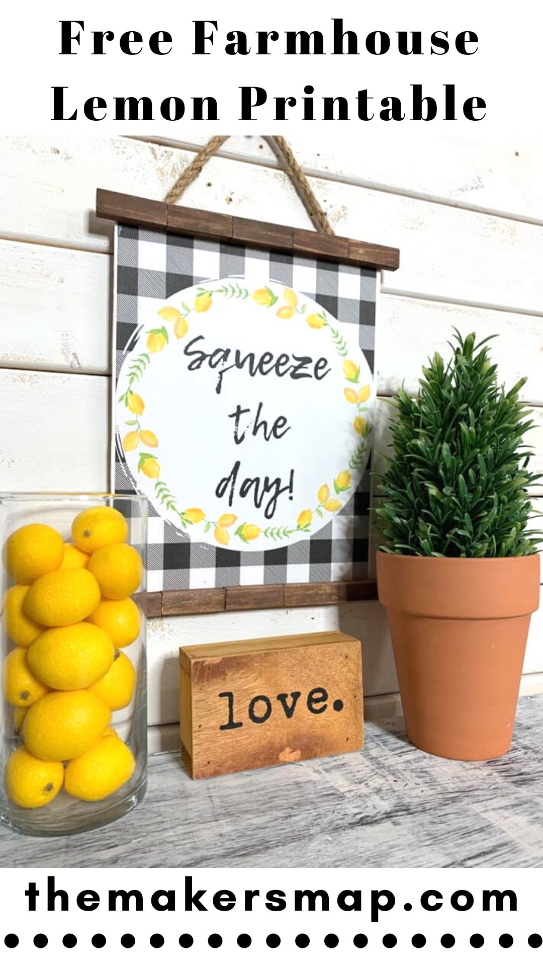 Free Farmhouse Lemon Printable DIY