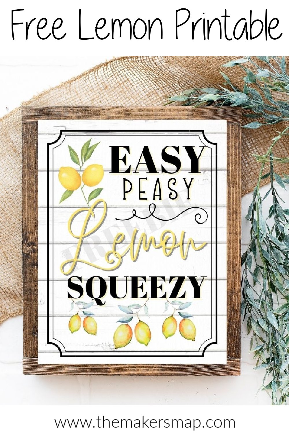 Free Easy Peasy Lemon Printable