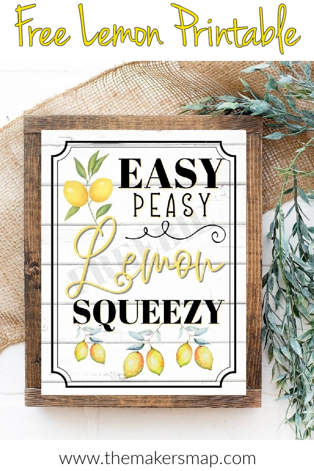 Free Easy Peasy Lemon Printable