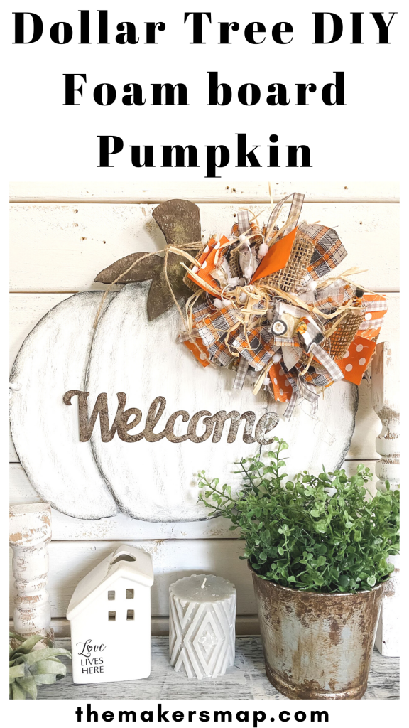 Free DIY Pumpkin Template Printable you can use with Dollar Tree Foam Board
