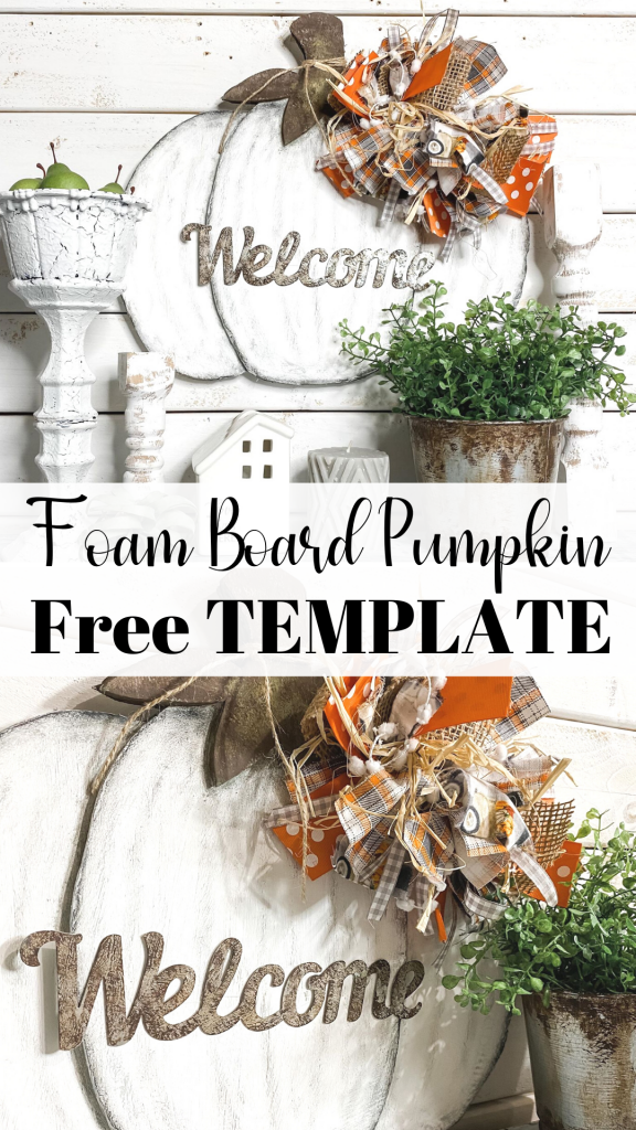 Free DIY Pumpkin Template Printable you can use with Dollar Tree Foam Board