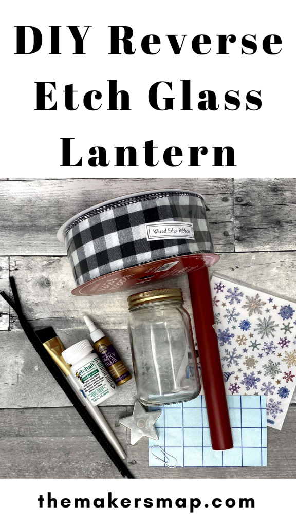 DIY Reverse Etch Glass Lantern