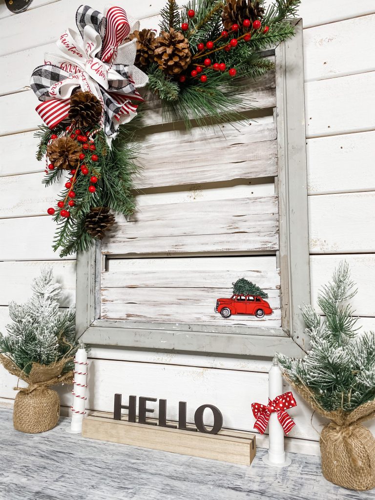DIY Farmhouse Christmas Frame
