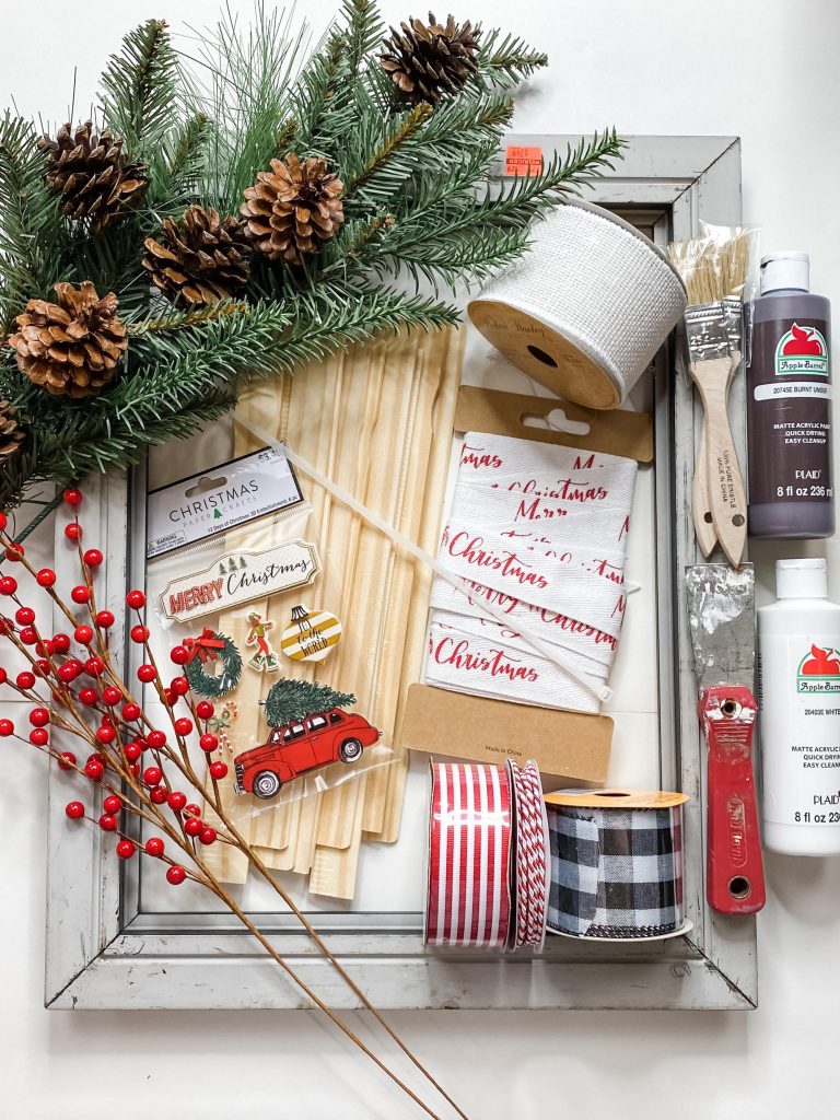 DIY Farmhouse Christmas Frame