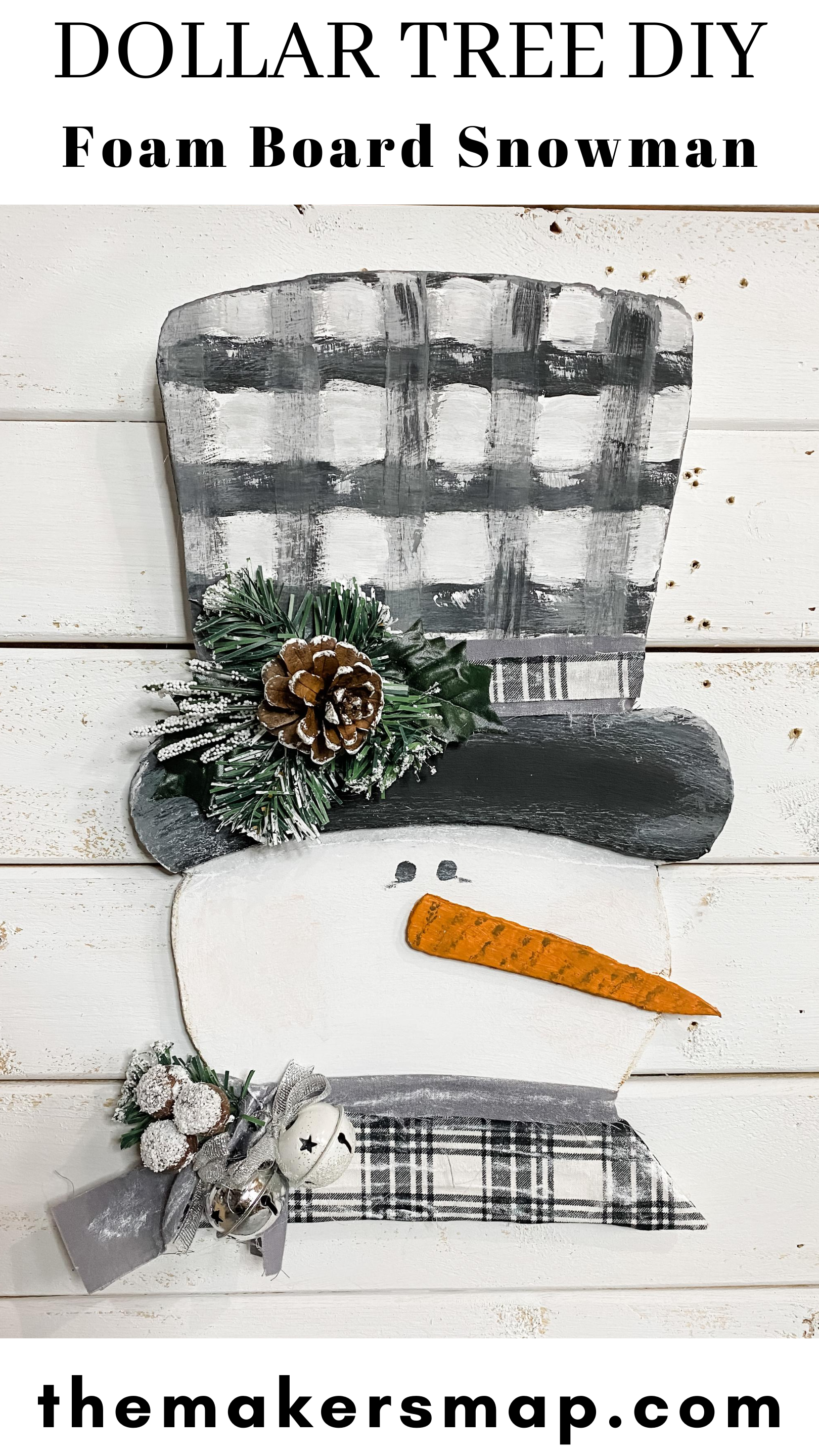 Dollar Tree DIY FOAM BOARD layered snowman