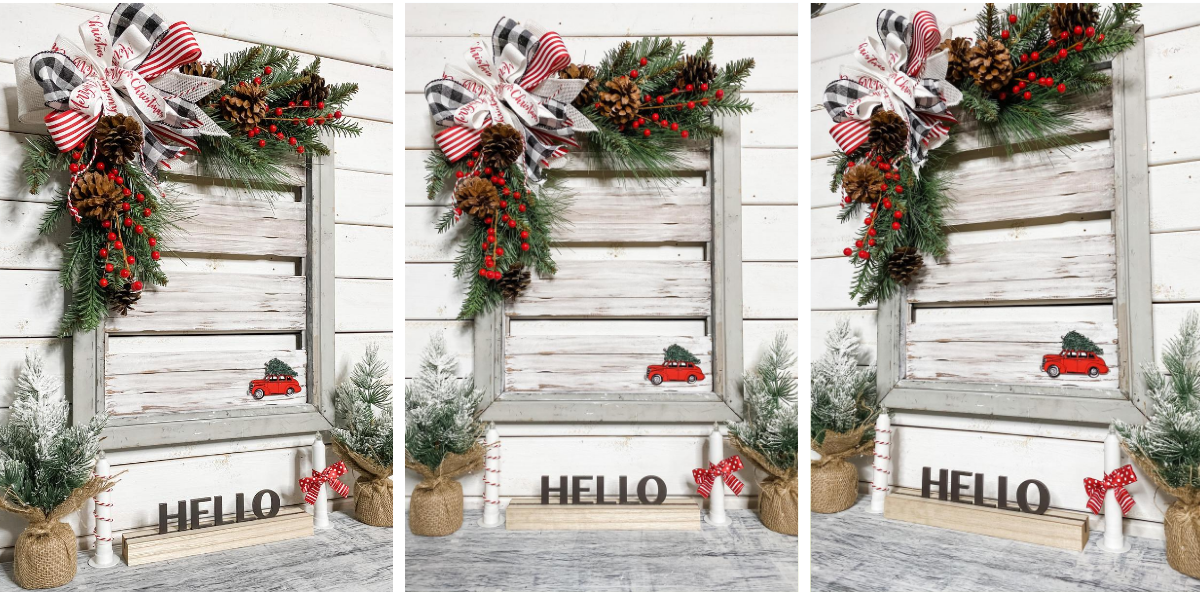 DIY Farmhouse Christmas Frame