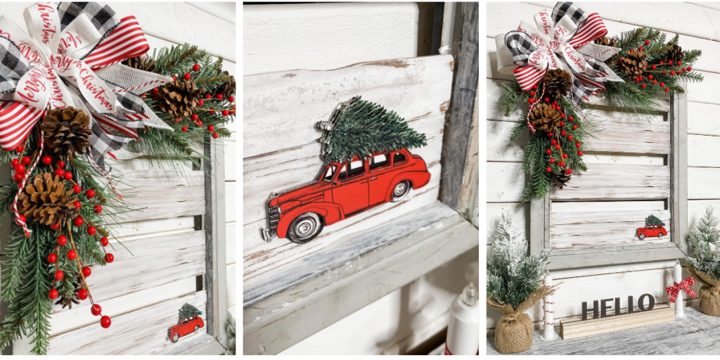 DIY Farmhouse Christmas Frame