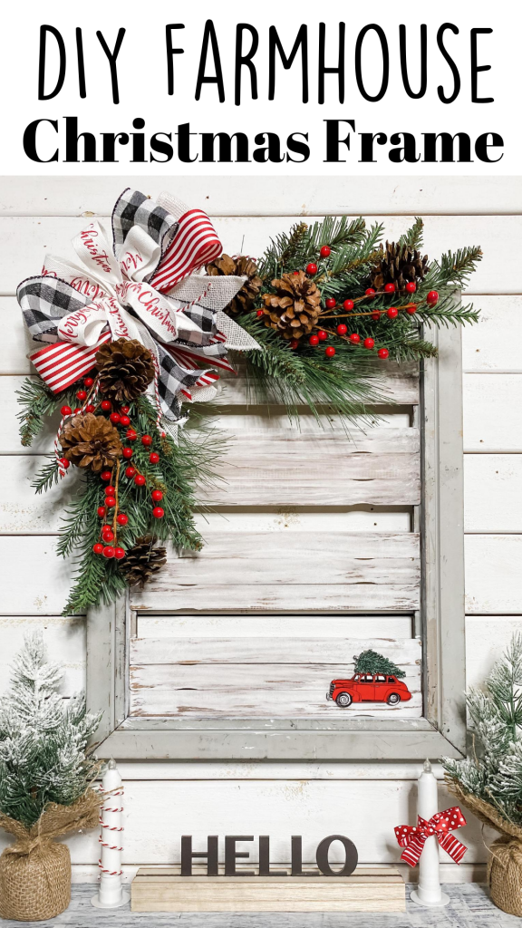 DIY Farmhouse Christmas Frame