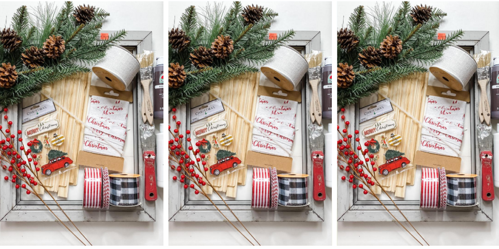 DIY Farmhouse Christmas Frame