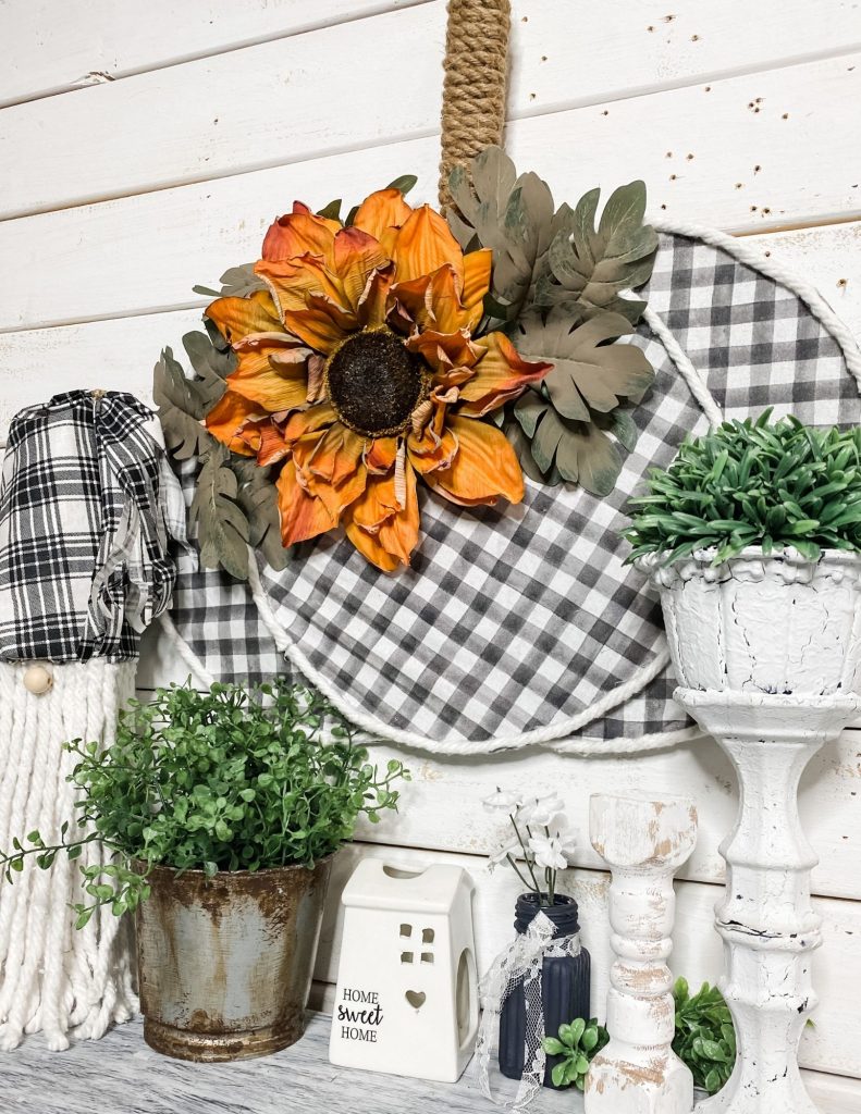 dollar tree fall splatter screen pumpkin staged