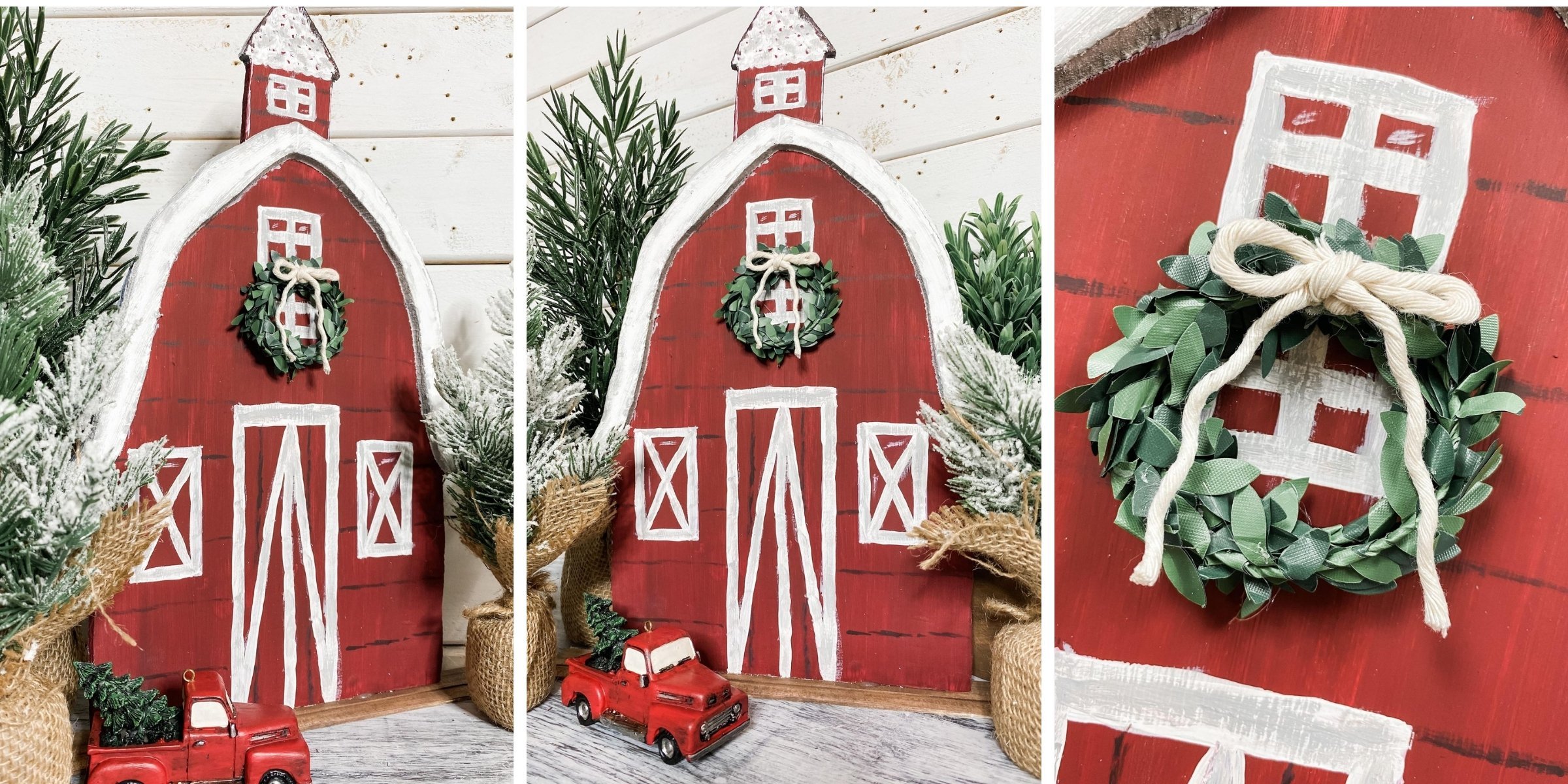 Foam board Christmas Barn DIY