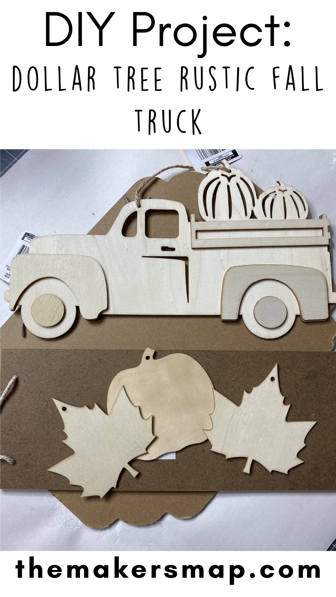 Dollar Tree Rustic Fall Truck DIY Supplies Pin