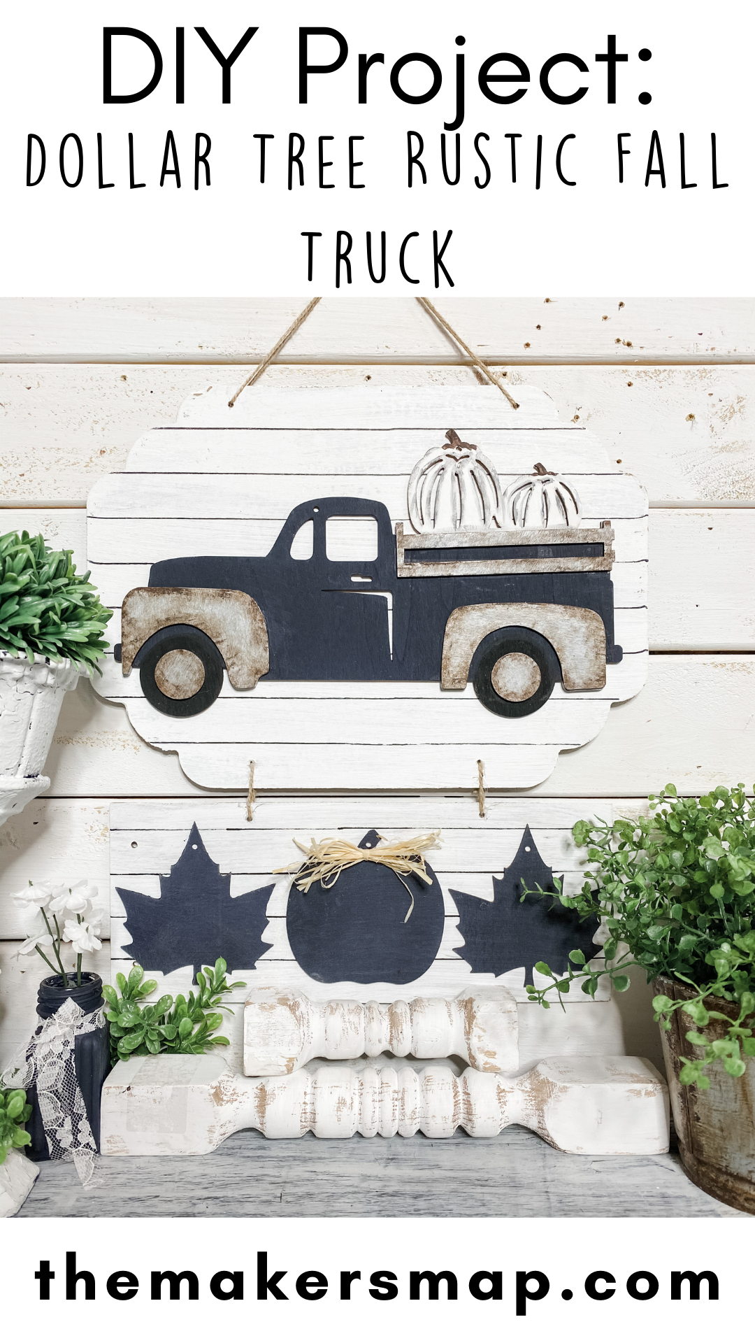 Dollar Tree Rustic Fall Truck DIY Pin