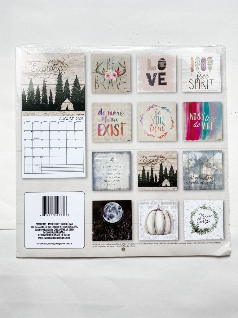 Dollar Tree Calendar Christmas Crafts