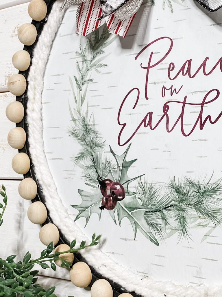 Dollar Tree Calendar DIY Christmas Pizza Pan Decor