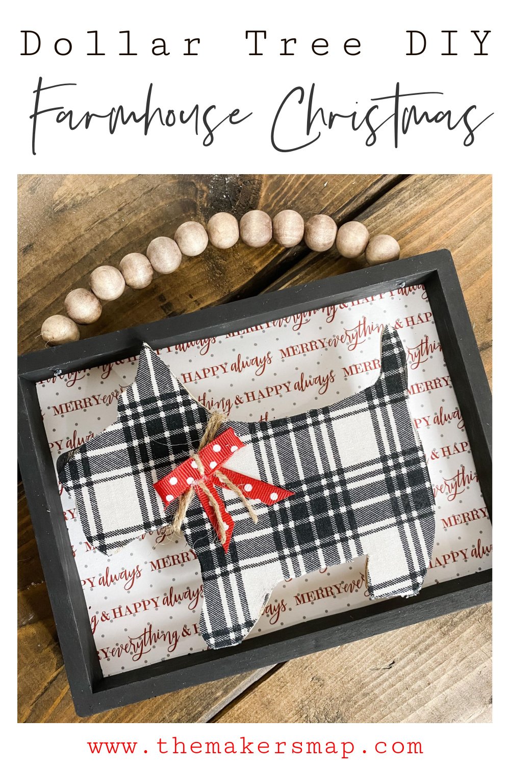 Dollar Tree DIY Farmhouse Christmas Sign