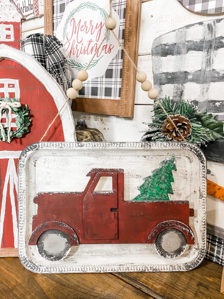 How to make an Easy Dollar Tree Christmas Truck DIY