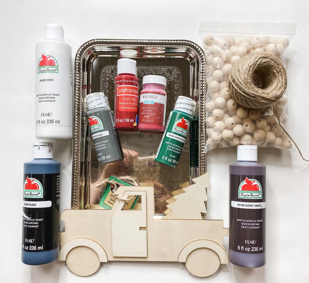 dollar tree christmas truck diy supplies