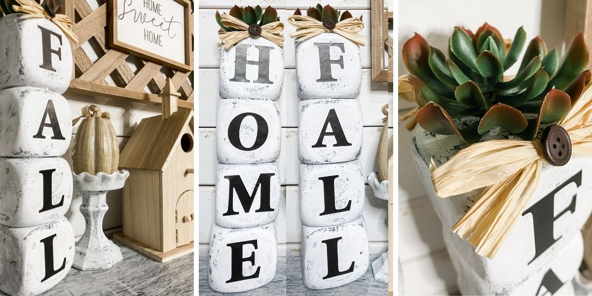 How to DIY: Dollar Tree Stacked Foam Blocks Home Decor