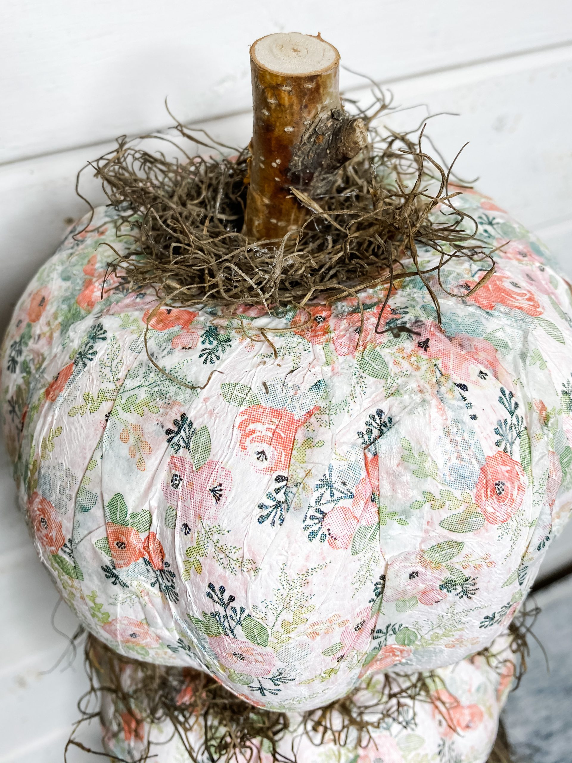 Make a Dollar Tree Fall Foam Pumpkin Topiary DIY