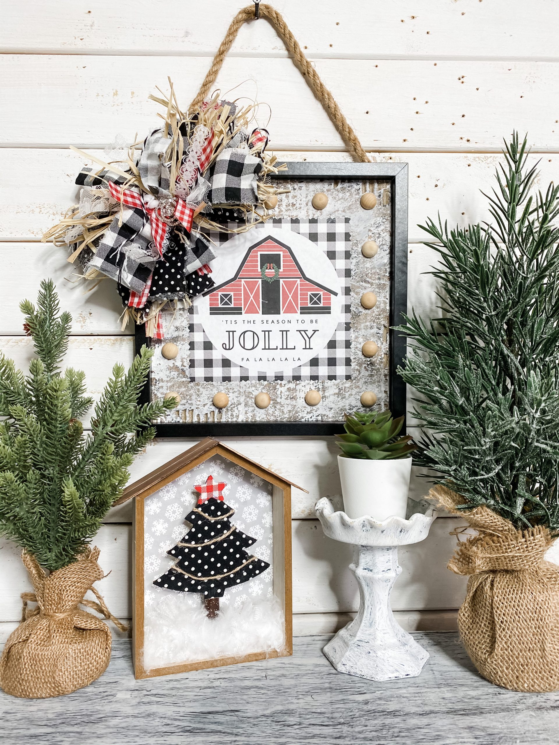 Jolly Farmhouse Printable Christmas Decor DIY