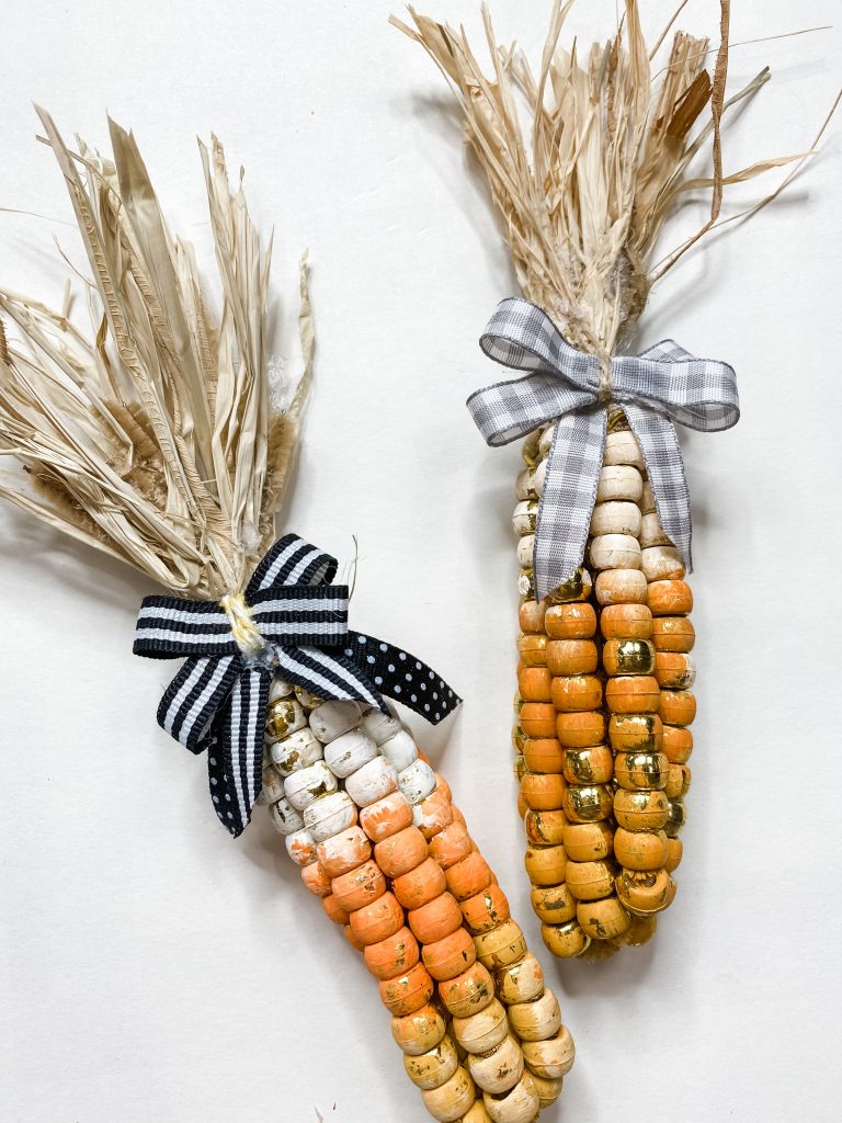 Make a Dollar Tree DIY Fall Bead Candy Corn - 20 minute DIY
