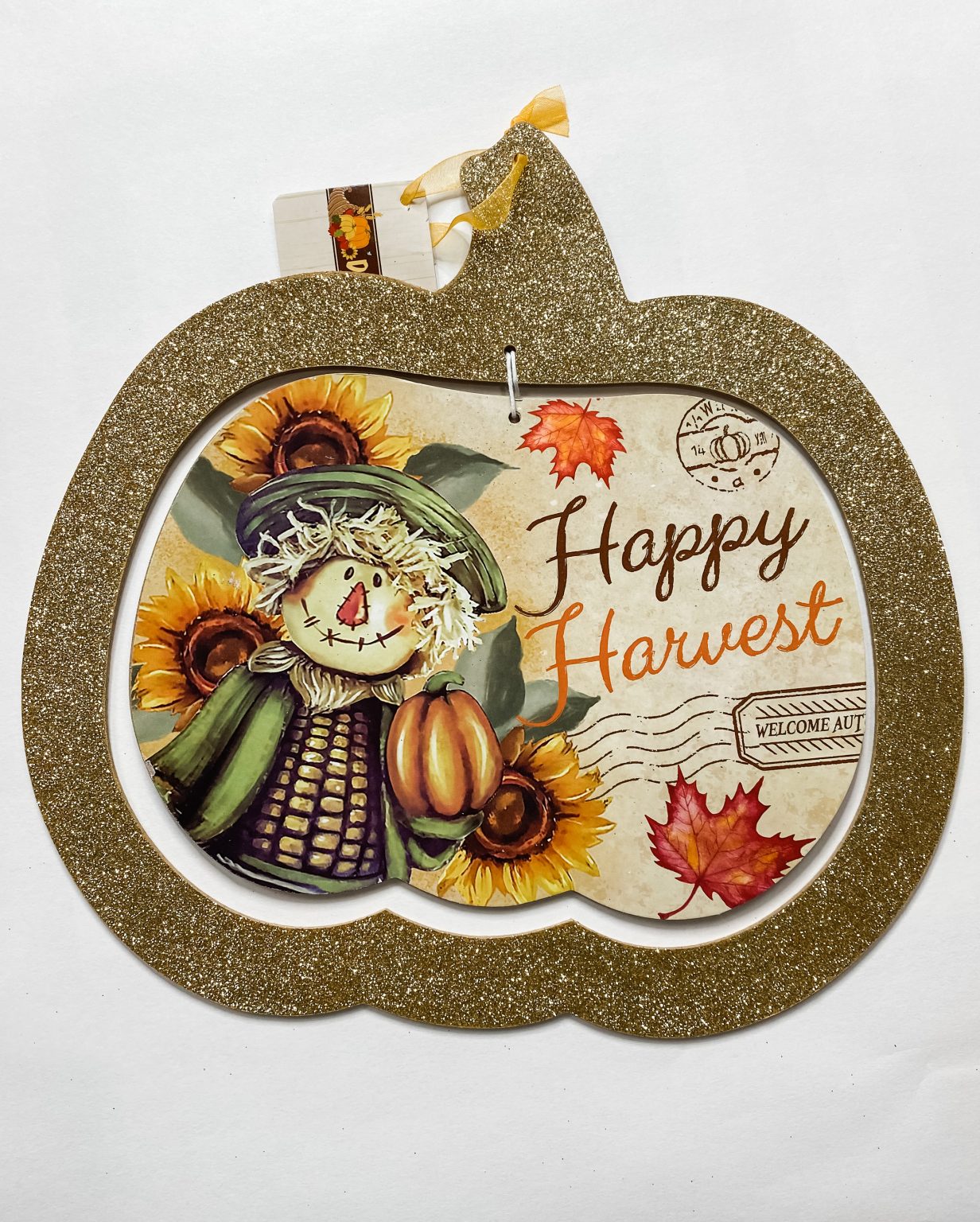 How to DIY a Fall Buffalo Check Pumpkin with a Dollar Tree Bath Mat