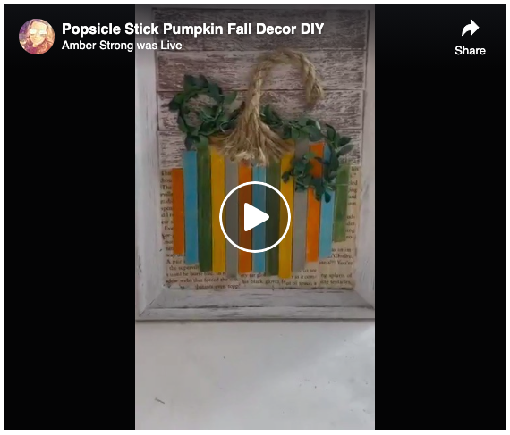 popsicle stick pumpkin video