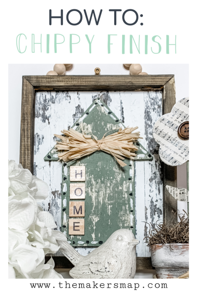 Easy Chippy Farmhouse Home Decor Sign with Dollar Tree Items