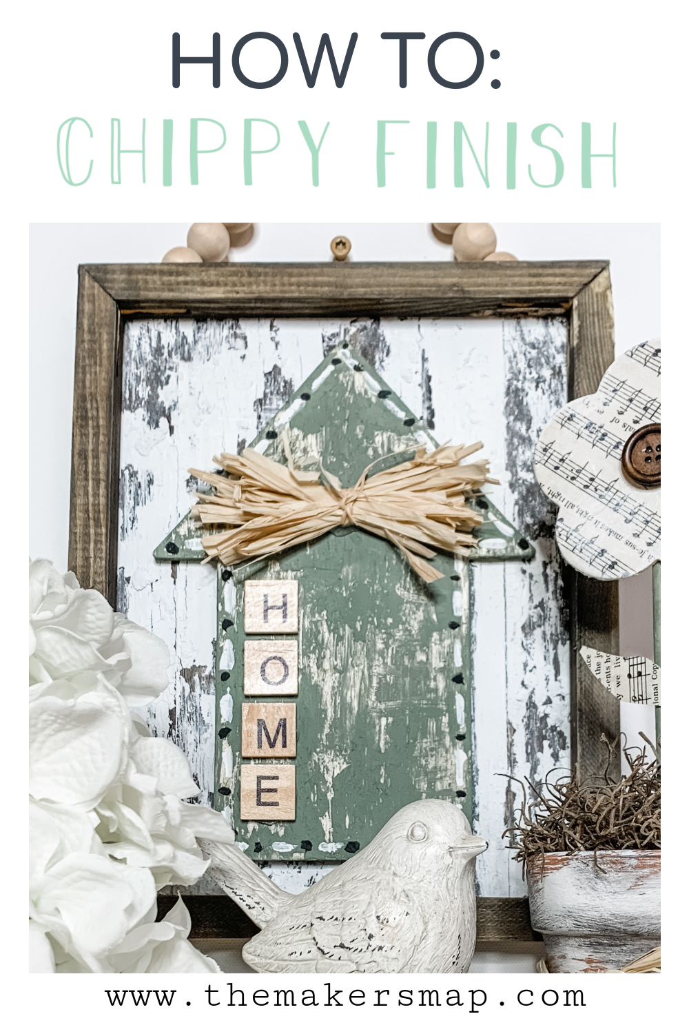 Easy Chippy Farmhouse Home Decor Sign