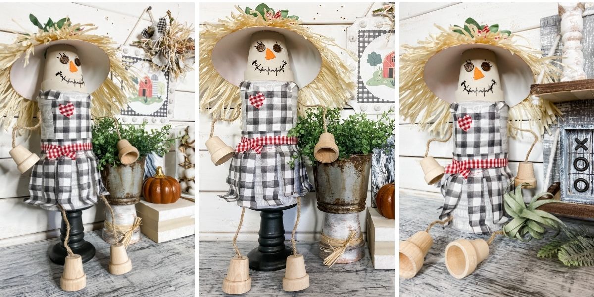 How to Make an Easy DIY Scarecrow Shelf Sitter