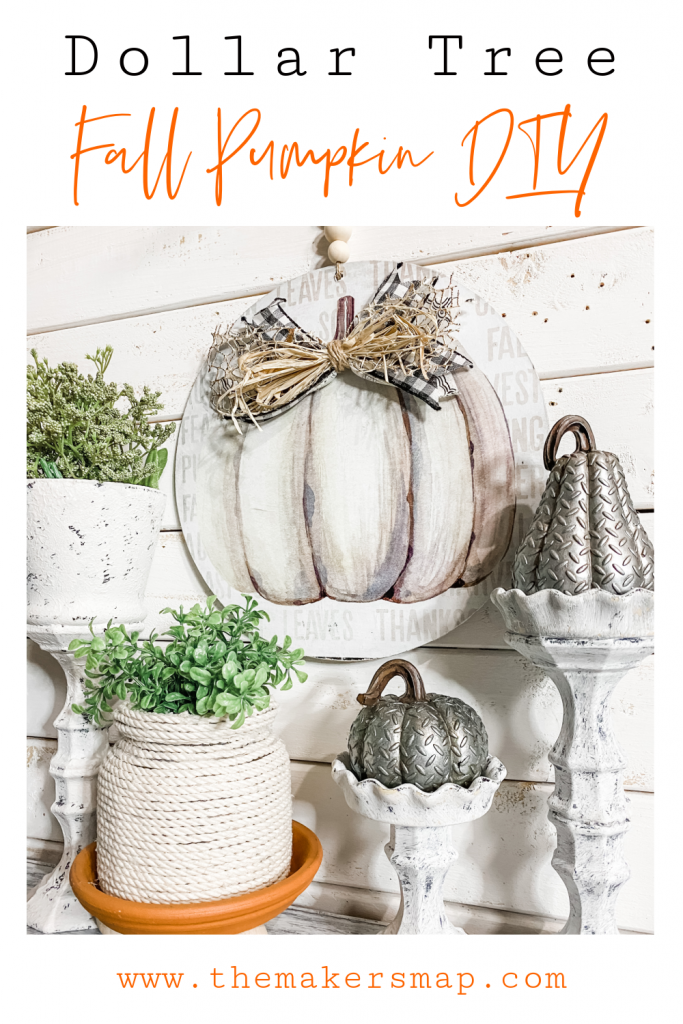 How to make an Easy Dollar Tree Fall Pumpkin DIY