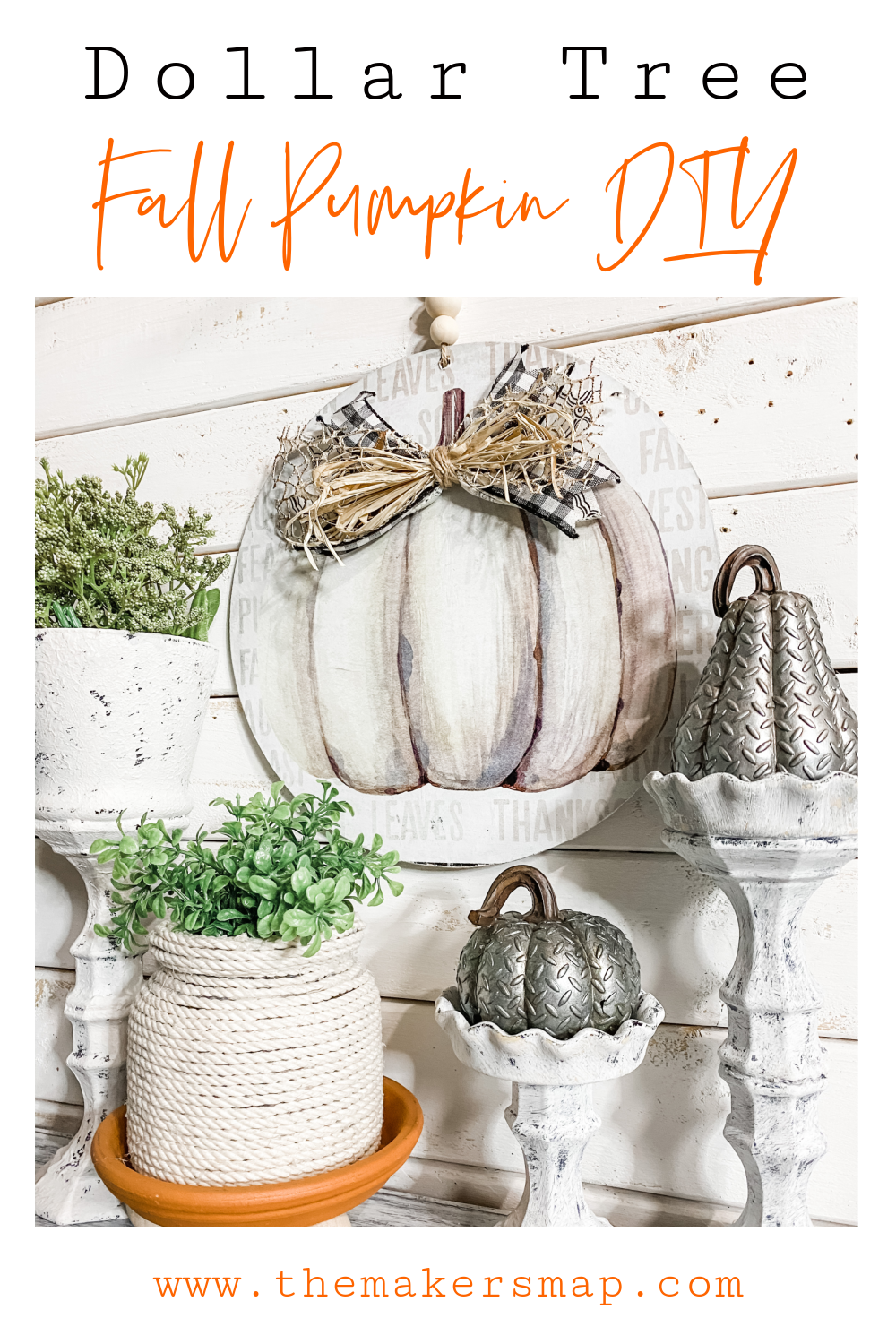 dollar tree fall pumpkin diy