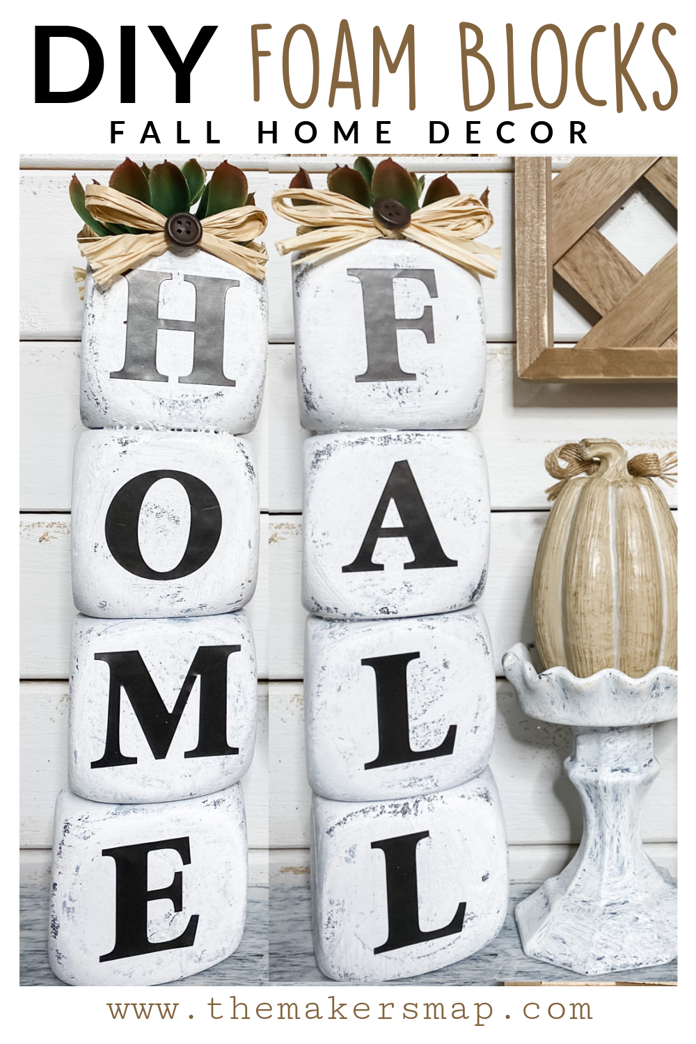 How To Diy Dollar Tree Stacked Foam Blocks Home Decor