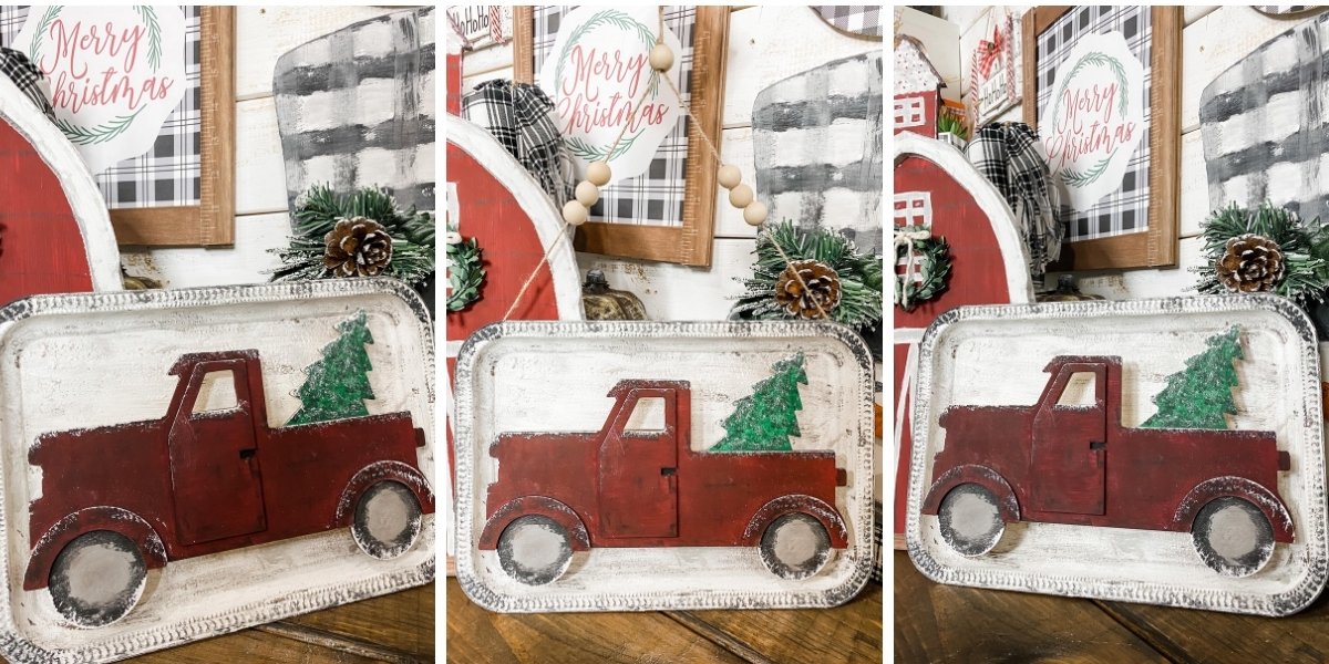 Easy Dollar Tree Christmas Truck DIY