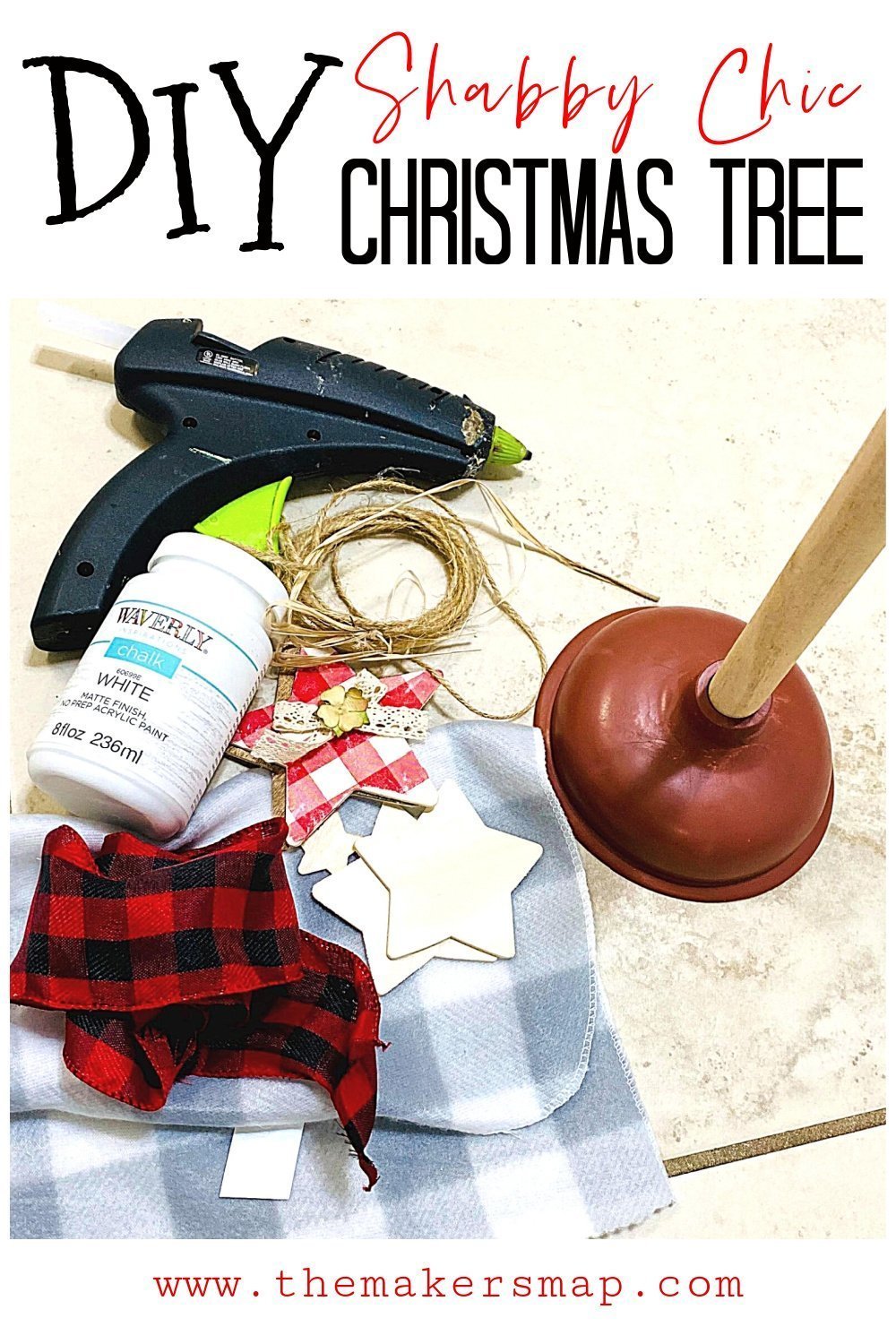Make a DIY Shabby Chic Rag Bow Christmas Tree
